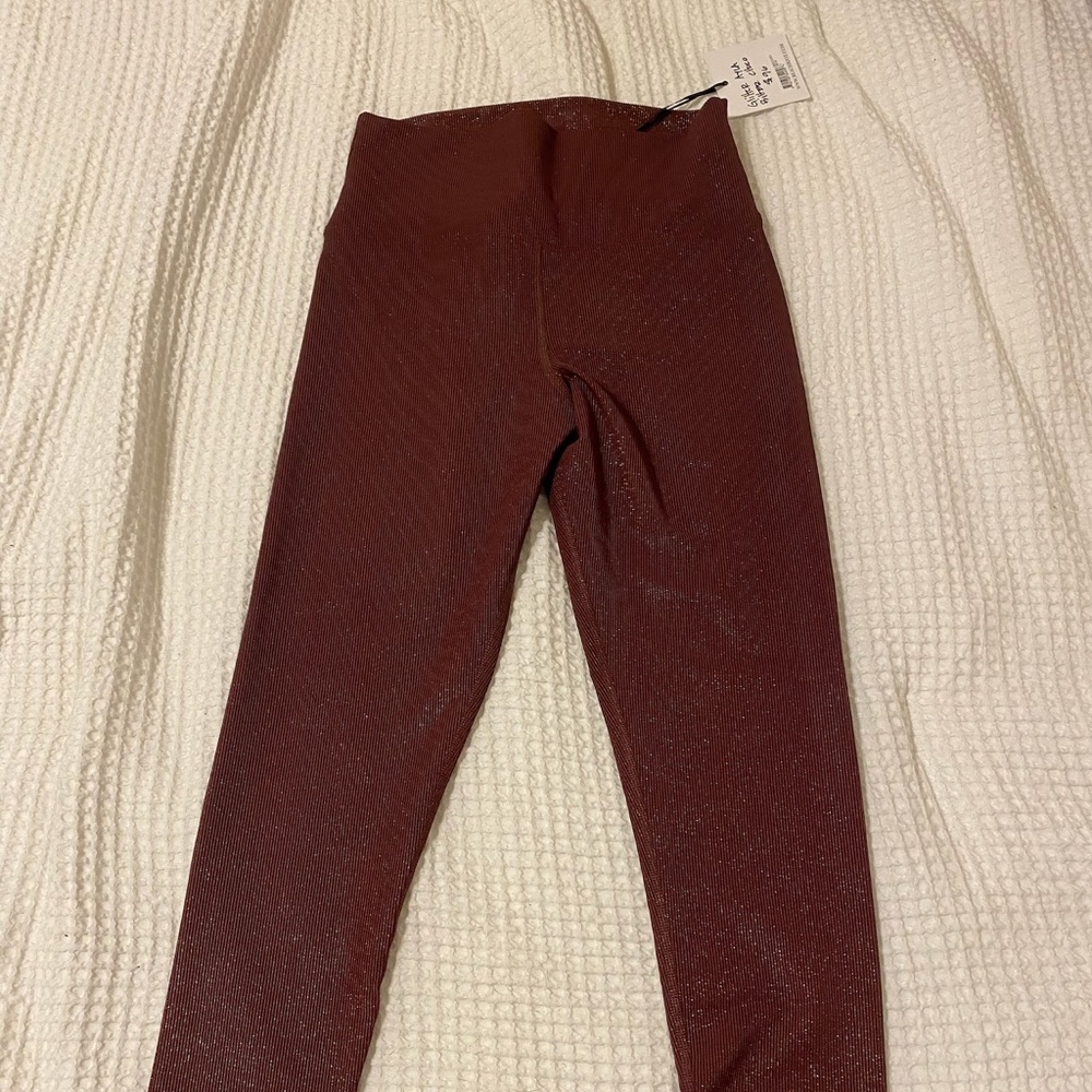Beach Riot Ayla Ribbed Legging - Glitter - Bitter Chocolate - NWT